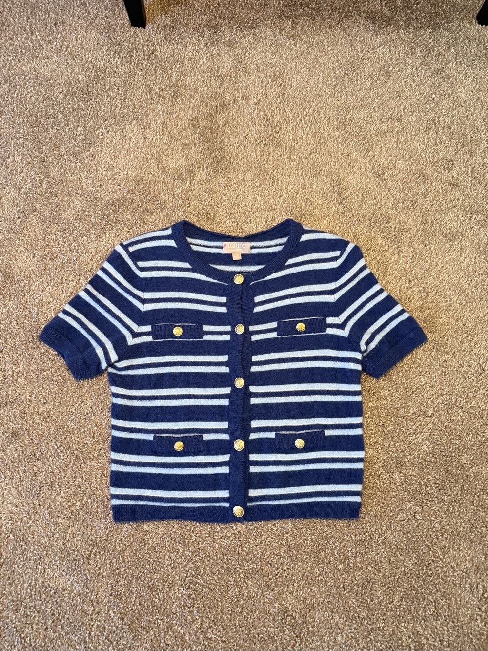 J.Crew cashmere short sleeve cardigan